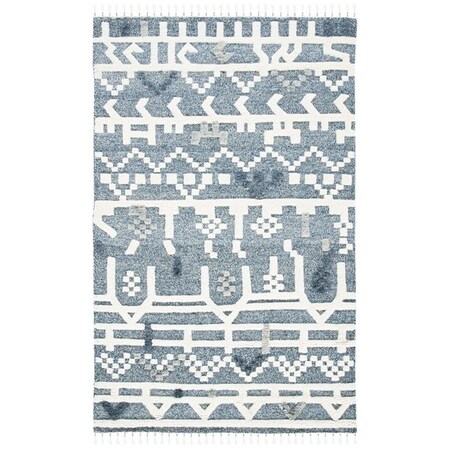 Safavieh 8 x 10 ft. Casablanca 523M Hand Knotted Rectangle Area Rug Blue & Ivory CSB523M-8